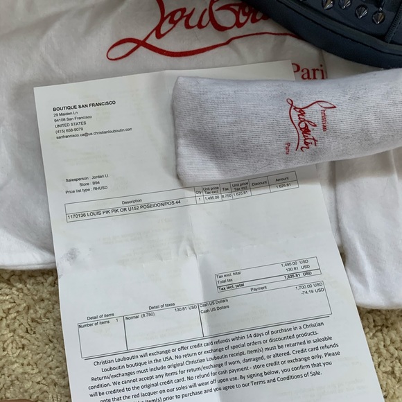 RARE Christian Louboutin Louis Pik Pik Sneakers - Picture 2 of 8